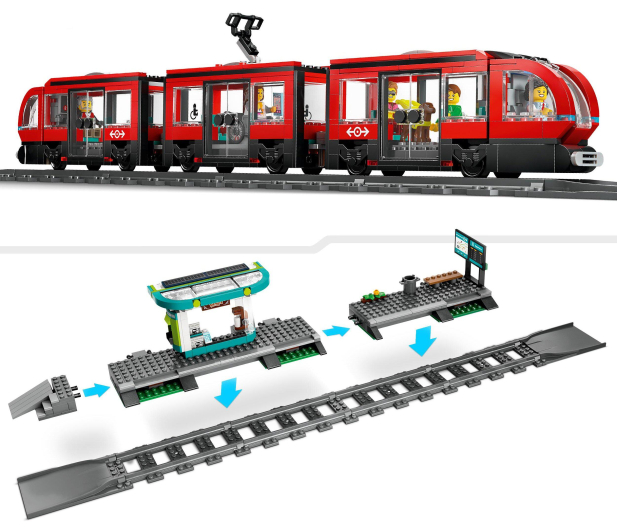 LEGO City 60423 Tramwaj miejski ze stacją - 1266140 - zdjęcie 3